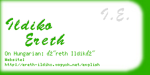 ildiko ereth business card